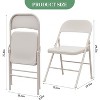 homfan  Meta lFolding Chairs Portable Kitchen Chair Foldable ，350lb Weight - 3 of 4