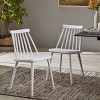 FURNIinspire Dining Chairs Set Of 2 Farmhouse Spindle Back Dining Chair, Simple Dining Room Chairs for Kitchen Island Bar, White, 19.25"*17"*30.25" - 4 of 4