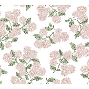 Rifle Paper Co. Hydrangea Pink/White Peel and Stick Wallpaper - 1 of 4