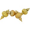 Northlight Commercial Size Shatterproof 2-Finish Finial Christmas Ornaments - Gold -10" - 4ct - 4 of 4