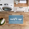 Stupell Industries Make Waves Aqua Blue Printed Plush Bathroom Floor Mat, design by Lettered and Lined - 4 of 4