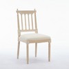 Akoasm 2-Piece Set Linen Upholstered Dining Chairs with Backrest-Cream - 2 of 4