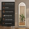Arched Full Length Mirror with LED Lights, 61"x17" Lighted Floor Mirror with Dimming - 2 of 4
