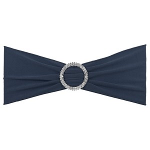 Unique Bargains Polyester Wedding Decoration Stretch Chair Sashes Bows 10 Pcs - 1 of 4