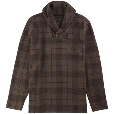 Tasso Elba Mens Printed Shawl Sweater