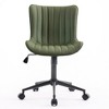 YOUNIKE Modern Home Office Chair Adjustable Swivel Desk Chair Leather Rolling Task Vanity Chair Seat Size 19.49"Wx16.93"Dx(17.91-22.64)"H - 3 of 4