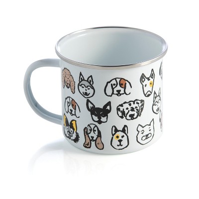 Shiraleah Doggie Print Enamel Mug