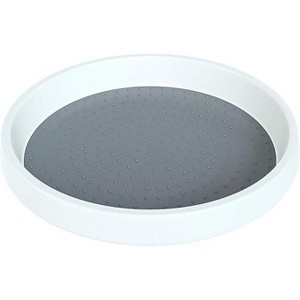 Home Intuition Non Slip Round Plastic Lazy Susan Turntable Organizer, 8.75-inch Inner and 9.75-Inch; Food Storage Container for Kitchen Pantry - 1 of 4