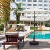 Wellfor Fillable Round Outdoor Patio Market Umbrella Base - Black: 20" Diameter, All-Weather, Water/Sand Fillable, Metal Hardware - 4 of 4