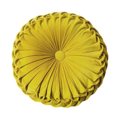 Hub Styler Pleated Round Throw Pillow Cushion