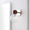 Rio 7" Wall Sconce (Set of 2) - Dark Walnut/Nickel - Safavieh - 2 of 4