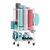 MOEPISY Home Gym Storage Rack with Wheels, Yoga Mat Storage Organizer, Space Saving 3-Tier Weight Rack White - 2 of 4