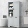 Tramull Bathroom Storage Cabinet with Tilt-Out Hamper, Multi-Functional Organizer with Adjustable Shelves & Drawers - 3 of 4