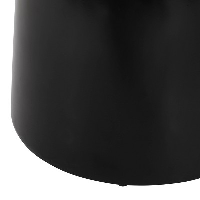Pelon Black Iron Outdoor Pedestal Side Table