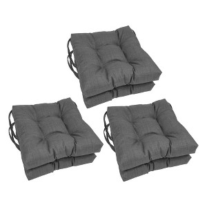 Blazing Needles, 16-inch Spun Polyester Solid Outdoor Square Tufted Chair Cushions (Set of 6) - 1 of 1