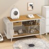Gulches Spacious Cat House with Tempered Glass for Living Room, Corridor, Study and Other Spaces in White - 3 of 4