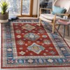 Washable Vintage Rug Non Slip Low Pile Rug Soft Throw Floor Cover Foldable Indoor Carpet for Living Room Bedroom Office - 4 of 4