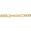 Black Bow Jewelry Men's 7.3mm, 14k Yellow Gold, Hollow Figaro Chain Necklace - 4 of 4