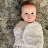 Everyday Kids Newborn Swaddle Blanket – Plush Faux Fur Swaddle Sack with Soft Fleece Lining – 0–3 Month Gray Baby Swaddle - 4 of 4