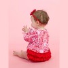 RuffleButts Baby/Toddler Girls Long Sleeve Waterfall Knit Bubble Romper - 4 of 4