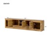 Modern TV Stand for 90" TV, Media Console Table with Storage, TV Storage Cabinet with Open Compartments, Natural Wood - 3 of 4