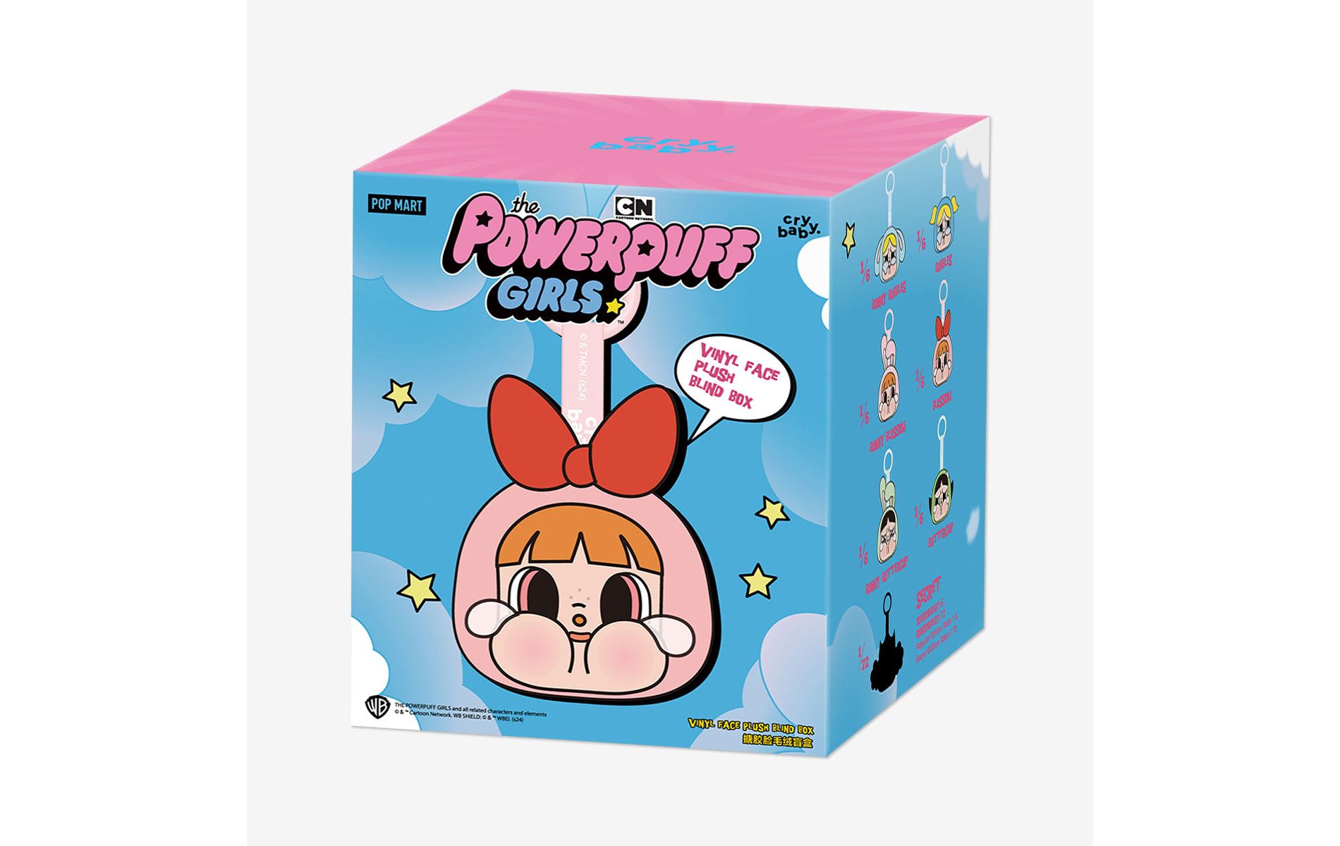 POP MART: CRYBABY x Powerpuff Girls Vinyl Face Plush Series - 1 Blind Box
