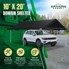 Caravan Canopy Powder Coated Heavy Duty Steel Frame Pop Up Carport with 6 Steel Stakes for Outdoor Activities and Events - 2 of 4