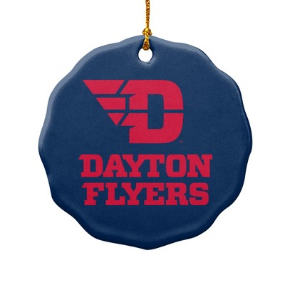 University of Dayton Secondary Porcelain Scalloped Holiday Christmas Tree Ornament