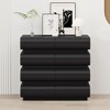 CAVINAS 6/8 Drawers Dresser for Bedroom,Modern Style Dresser with Free Handles for Kids Room,Living Room,Entry and Hallway,White/Black - 2 of 4