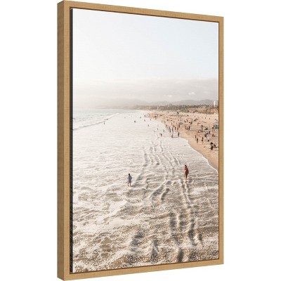 Santa Monica Beach Earth Tones Canvas Wall Art, 16x23