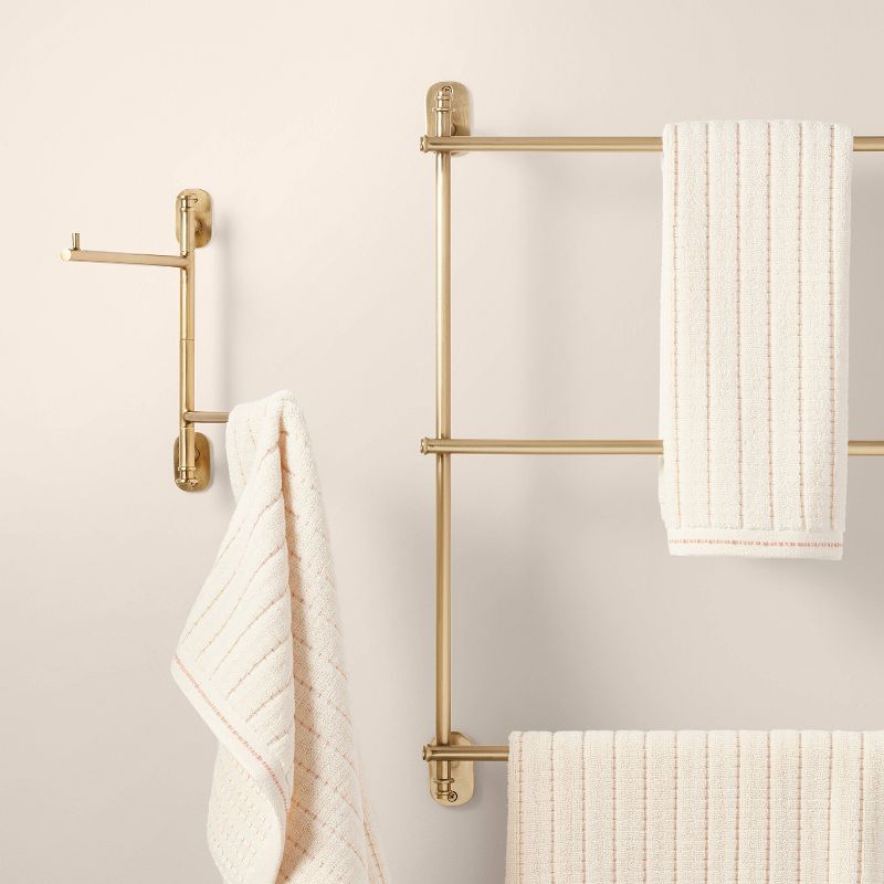 Wall-Mounted Brass Ladder Towel Rack Antique Finish - Hearth &#38; Hand&#8482; with Magnolia, 6 of 9