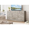 Homhougo Dresser for Bedroom,12 Drawer Dressers & Chests of Drawers, Wood Storage Drawer Dresser with Power Outlet, 61 Inch Natural - 4 of 4