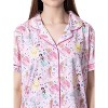 Disney Womens' Princesses Gowns Character Sleep Pajama Set Short Pink - 4 of 4