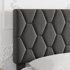 Twin XL Platform Bed Frame with Adjustable Headboard and Upholstered Headboard,  Strong Wood Slat Support,Easy installation,Grey - 3 of 4
