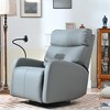 KTMBDW Recliner Chair, 360 Swivel Rocker Chair for Adults, Glider Rocker Recliners, Nursery Chairs with Phone Holder for Bedroom, Living Room - 2 of 4