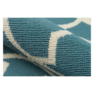 Verdana Blue Rectangular Easy-Care Outdoor Rug