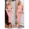Ekouaer Women Tank Maternity Dress Sleeveless Ribbed Knit Pregnancy Dresses Round Neck Pregnant Loungewear - 2 of 4