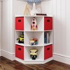 RiverRidge Kids' Corner Playroom Cabinet with 6 Toy Storage Cubbies and 3 Angled Shelves with 4 Fabric Bins - 2 of 4