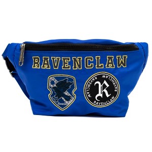 The Wizarding World of Harry Potter Bag, Fanny Pack Harry Potter Ravenclaw Patches Embroidered Blue, Canvas - 1 of 4