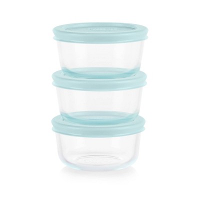 Pyrex 6pc 1 Cup Round Glass Food Storage Value Pack - Mint