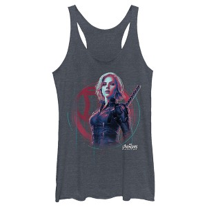 Women's Marvel Infinity War Widow Icon Tech Racerback Tank Top - 1 of 3