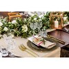 Trendables 40 Pieces Plastic Disposable Wedding Plates Set - 20 x 7.5" & 20 x 10"  Thin & DelicateTinted Petals Plates with Rim - 4 of 4