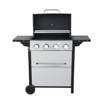 VisioGear Outdoor Grill with with Cooking Grids, Foldable Side Table, Hanging Basket, Grill for Backyard, Black & Silver, 44.8"*19.6"*40.1" - 4 of 4