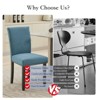 Dining Chairs Set of 4 Upholstered Parsons Diner Room Chair Sets Fabric Kitchen Chairs with Nailhead Trim/Solid Wood Legs - 4 of 4