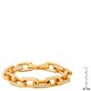 Steeltime Men's stainless steel and simulated diamonds heirloom chain link bracelet. Color Options: Silver, Gold - 3 of 4