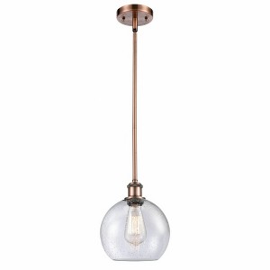 Athens - 1 Light Stem Hung Mini Pendant In Industrial Style-10 Inches Tall and 8 Inches Wide - 1 of 1