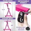 Liquid Stands Piano Keyboard Stand w/ Wheels - Z Style Adjustable & Portable Sturdy Music Stand - Fits 54-88 Key Electric Piano - Rolling Stand (Pink) - 2 of 4
