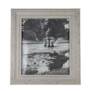 Distressed 8X10 Photo Frame Gray Wood, MDF & Glass - Foreside Home & Garden