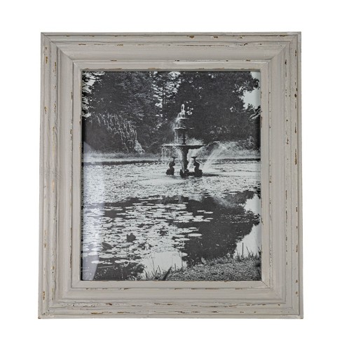 Distressed 8X10 Photo Frame Gray Wood, MDF & Glass - Foreside Home & Garden - image 1 of 4