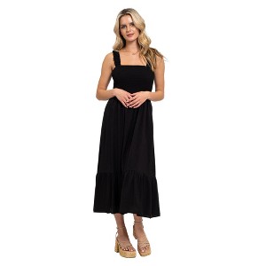 August Sky Women's Smocked Midi Dress - 1 of 4